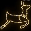 vidaXL Lumi&egrave;res de No&euml;l silhouette de renne 2 pcs 35 LED blanc chaud