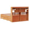 vidaXL Lit biblioth&egrave;que sans matelas cire marron 140x190 cm pin massif