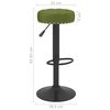 vidaXL Tabourets de bar lot de 2 vert clair velours