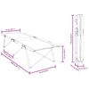 vidaXL Lit de camping pliant 2 pcs Bleu 206 x 76 x 74 cm