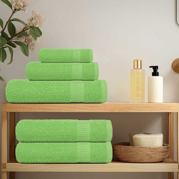 vidaXL Serviettes d'invit&eacute; FROGN 10pcs vert pomme 30x50cm 360 g/m&sup2;