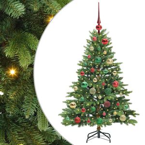 vidaXL Sapin de No&euml;l artificiel avec 150 LED Vert 120 cm PE et PVC