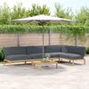 vidaXL Ensemble de Canap&eacute;s Uni 5 pcs Anthracite Bois d'Acacia Massif