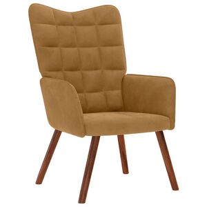 vidaXL Chaise de relaxation Marron Velours