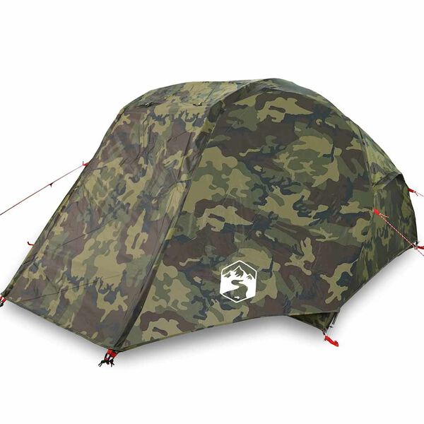 vidaXL Tente de p&ecirc;che 5 personnes camouflage imperm&eacute;able
