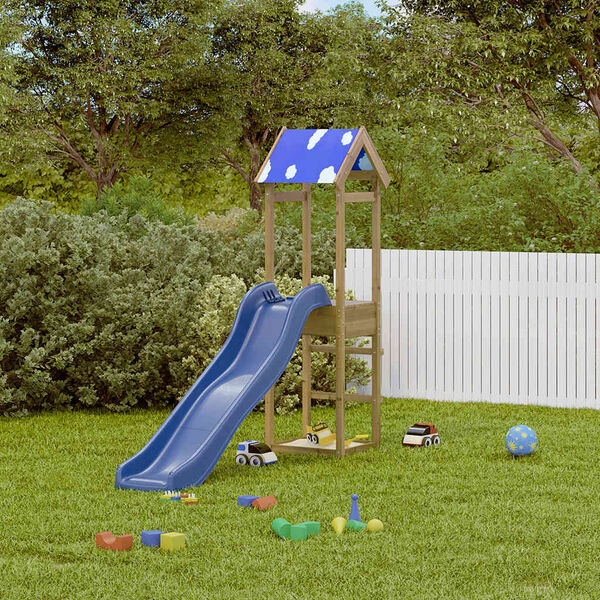 vidaXL Aire de jeux d'ext&eacute;rieur bois de pin impr&eacute;gn&eacute;