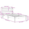 vidaXL Cadre de lit avec t&ecirc;te de lit sans matelas 90x190 cm