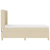 vidaXL Lit &agrave; ressorts avec matelas Cr&egrave;me 90 x 190 cm tissu