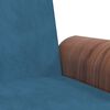vidaXL Canap&eacute;-lit avec porte-gobelets bleu velours