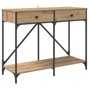 vidaXL Table console Ch&ecirc;ne artisanal 100 x 39 x 78,5 cm