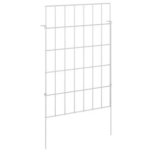 vidaXL Cl&ocirc;ture de jardin avec piquets 48 pcs 35 x 50 cm Mesh Argent&eacute;