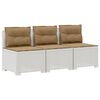 vidaXL Canap&eacute; de jardin 3 places avec coussins look rattan 3 place PP