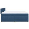 vidaXL Sommier &agrave; lattes de lit avec matelas Bleu 180x200 cm Tissu