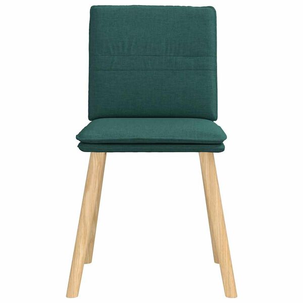 vidaXL Chaises à manger lot de 4 vert foncé tissu