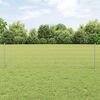 vidaXL Cl&ocirc;ture avec poteau Argent&eacute; 0,6 x 25 m Acier
