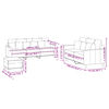 vidaXL Ensemble de canap&eacute;s 3 pcs avec coussins Rose Velours