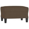 vidaXL Canap&eacute; &agrave; 3 places avec repose-pieds Marron 180 cm Tissu