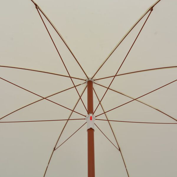 vidaXL Parasol de jardin avec m&acirc;t en acier 300 cm sable