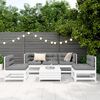 vidaXL Salon de jardin 6 pcs blanc bois de pin massif
