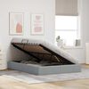 vidaXL Lit de Rangement avec t&ecirc;te de lit Gris clair 140 x 190 cm tissu