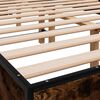 vidaXL Cadre de lit sans matelas ch&ecirc;ne fum&eacute; 140x190 cm