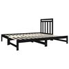 vidaXL Lit coulissant sans matelas noir 2x(90x190) cm