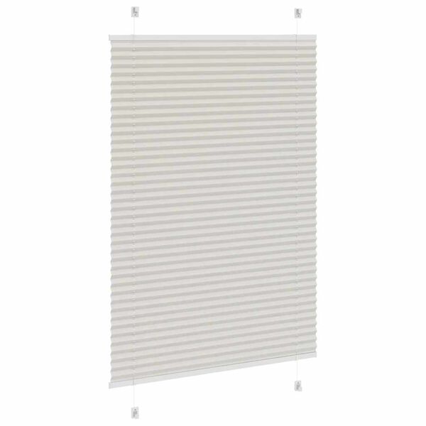 vidaXL Store pliss&eacute; gris clair 100x100 cm largeur du tissu 99,4cm