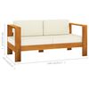 vidaXL Salon de jardin 5 pi&egrave;ces avec coussins 100 x 60 cm Bois d'acacia
