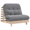 vidaXL Canap&eacute;-lit futon avec matelas 90x206x11 cm bois massif de pin