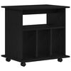 vidaXL Cabinet roulant 60 x 45 x 55 cm Bois d'ing&eacute;nierie Ch&ecirc;ne noir