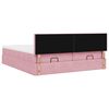 vidaXL Cadre de lit ottoman avec matelas rose 200x200 cm velours