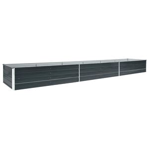 vidaXL Lit sur&eacute;lev&eacute; de jardin Acier galvanis&eacute; 480x80x45 cm Anthracite
