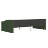 vidaXL Lit avec matelas et &eacute;clairage USB Vert fonc&eacute; Tissu 90x200 cm