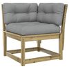 vidaXL Salon de jardin 5 pcs avec coussins bois de pin impr&eacute;gn&eacute;