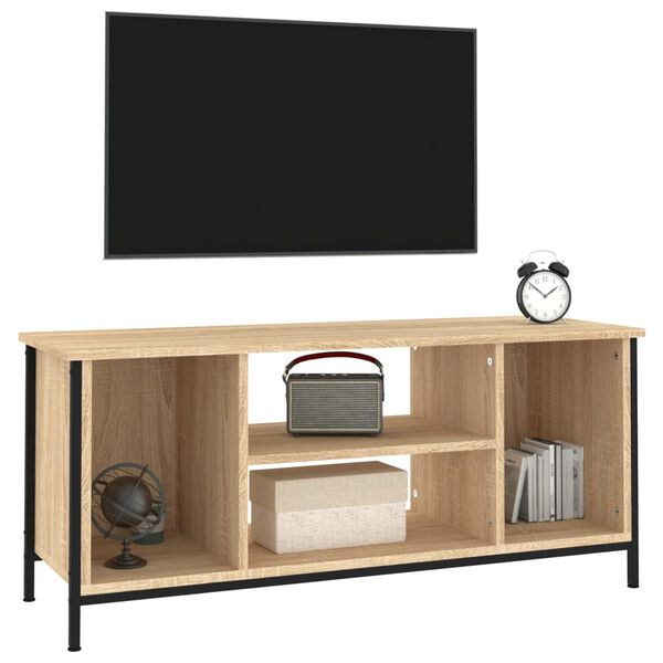 vidaXL Meuble TV ch&ecirc;ne sonoma 102x35x45 cm bois d'ing&eacute;nierie
