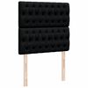 vidaXL Sommier &agrave; lattes de lit avec matelas Noir 100x200 cm Tissu