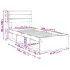 vidaXL Cadre de lit Gris Sonoma 90 x 200 cm Pin massif