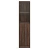 vidaXL Buffet avec porte en verre ch&ecirc;ne marron 35x37x142 cm