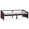 vidaXL Lit de repos 3 places sans matelas Marron fonc&eacute; 90x200 cm