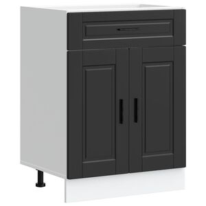 vidaXL Armoire de cuisine Porto noir bois d'ing&eacute;nierie
