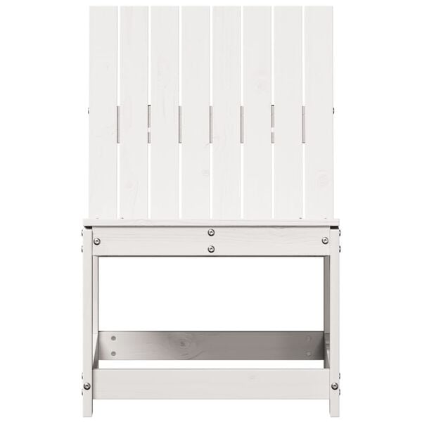 vidaXL Chaise de jardin blanc 50,5x55x77 cm bois de pin massif