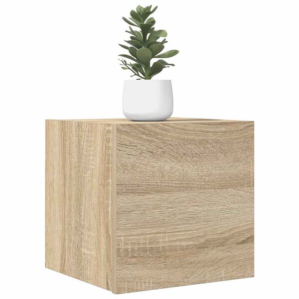 vidaXL Meuble TV mural Ch&ecirc;ne sonoma 30,5x30x30 cm