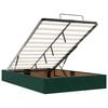 vidaXL Cadre de lit ottoman avec matelas vert fonc&eacute; 120x200 cm velours