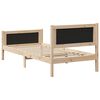 vidaXL Cadre de lit avec t&ecirc;te de lit Gris clair 90 x 190 cm Pin massif