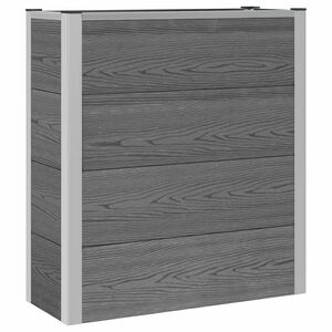 vidaXL Jardini&egrave;re sur&eacute;lev&eacute;e Gris 75 x 30 x 82 cm WPC et Aluminium