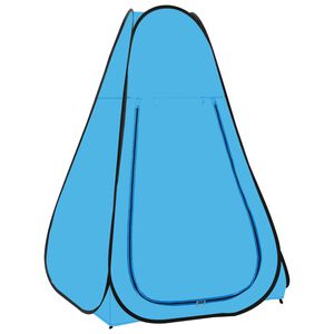 vidaXL Tente de douche escamotable Bleu