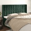 vidaXL T&ecirc;te de lit avec oreilles Vert fonc&eacute; 203x16x118/128 cm Velours