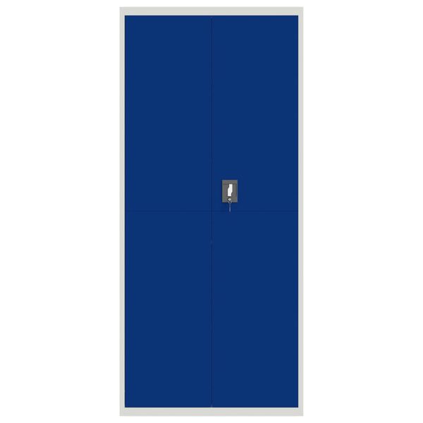 vidaXL Classeur gris clair et bleu 90x40x200 cm acier