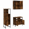 vidaXL Ensemble d'armoires de salle de bain 3 pcs ch&ecirc;ne fum&eacute;
