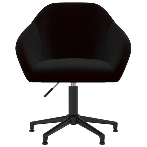 vidaXL Chaises pivotantes &agrave; manger lot de 6 noir velours